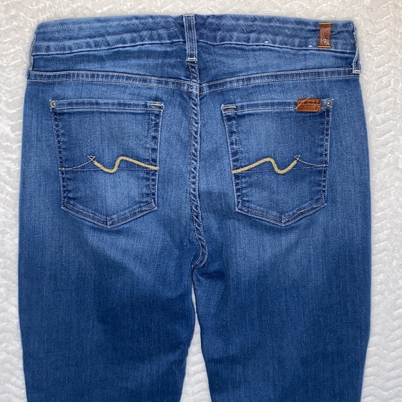 7SEVEN FOR ALL MANKIND KIMMIE CROP MID RISE SOFT STRETCH TAPERED LEG SLIM FIT - Picture 8 of 15